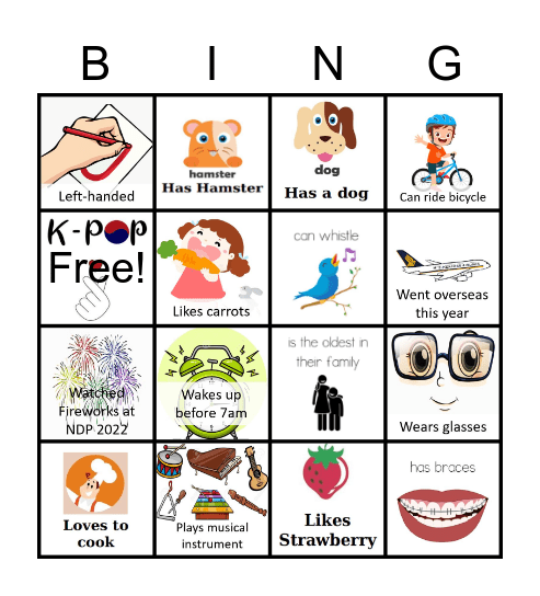 Find someone who.... Bingo Card