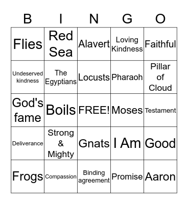 Bible Bingo Card