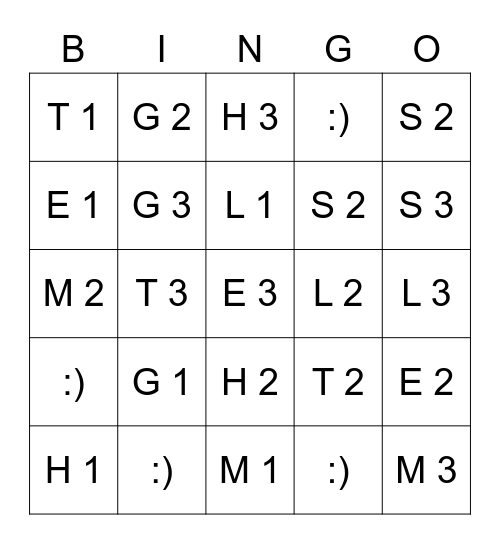 Classical Conversations: Cycle 2 Bingo Card