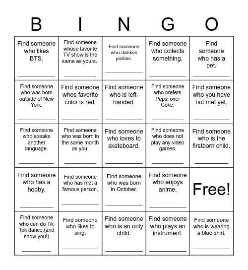 Ujima BINGO Card