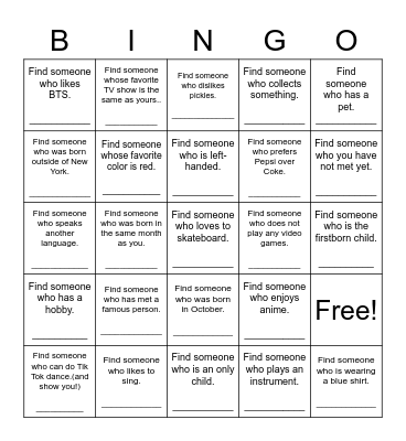 Ujima BINGO Card