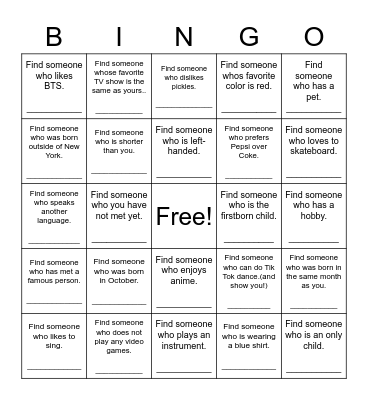 Ujima BINGO Card