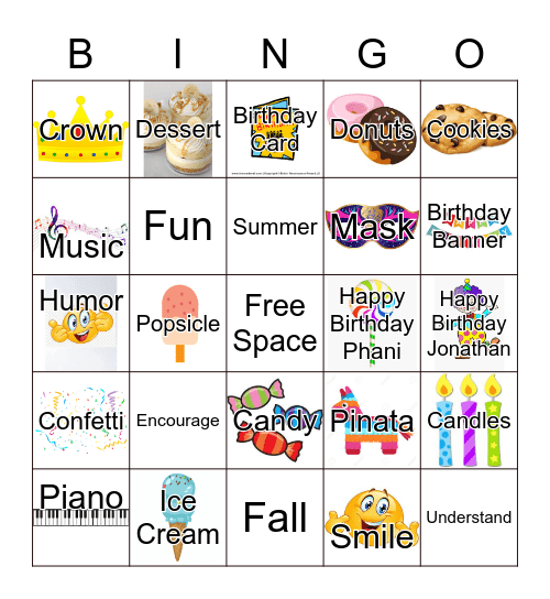 Eagle - AUGUST BIRTHDAY BINGO Card