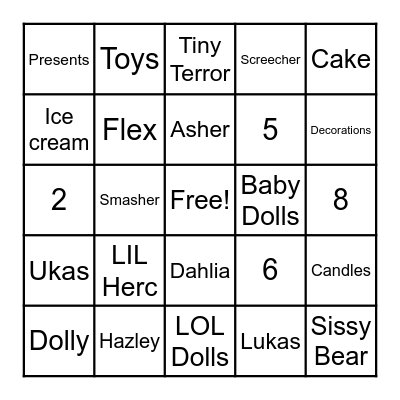 Happy Birthday Bingo Card