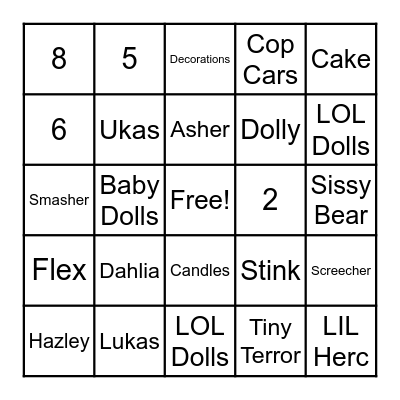 Happy Birthday Bingo Card