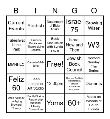 ARTS, CULTURE & EDUCATION Bingo Card