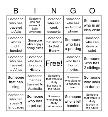 Bingo Card