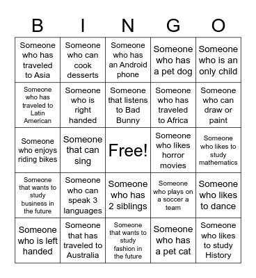 Bingo Card