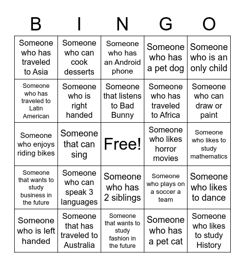 Bingo Card