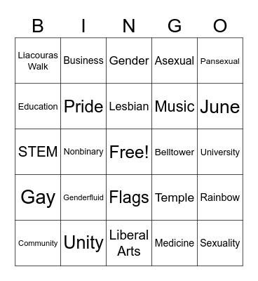 QSU Bingo! Bingo Card