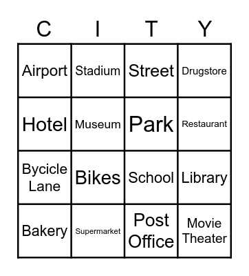 CITY Bingo Card