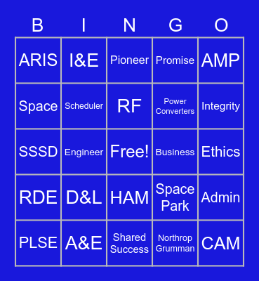 AMP Payload Bingo Card