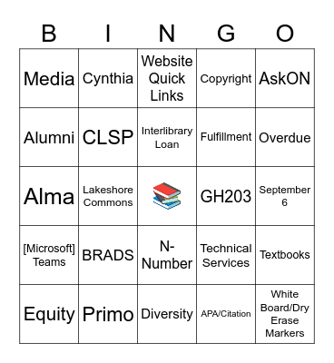 Service Roundtable Meeting Bingo Card