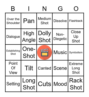 Film Techniques Bingo Card