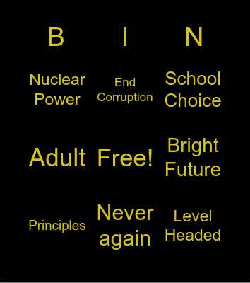 Liberal Democrats Bingo Card