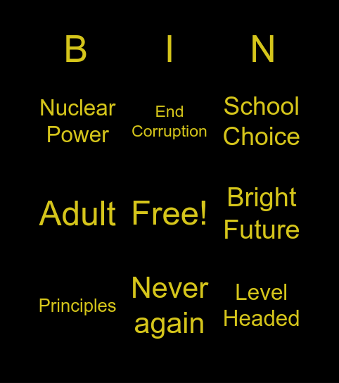 Liberal Democrats Bingo Card