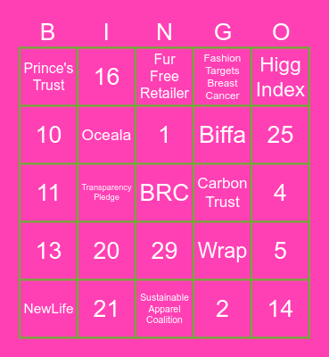 RI Partnerships Bingo Card