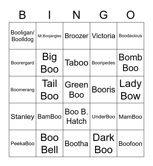 Tutel's Bingo Card (Round 2) Bingo Card