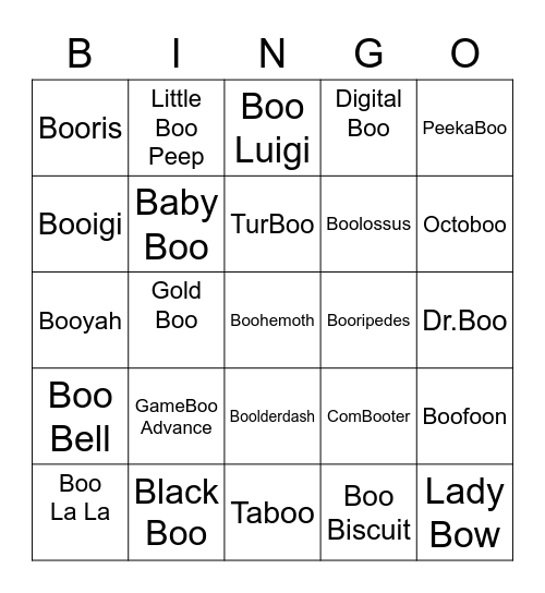 Frosty's Bingo Card (Round 1) Bingo Card