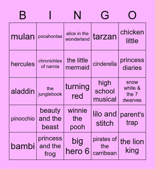 heejin Bingo Card