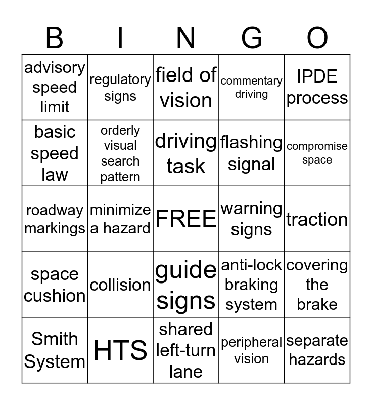 the-driving-task-bingo-card