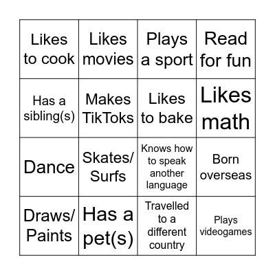 Someone who...? Bingo Card