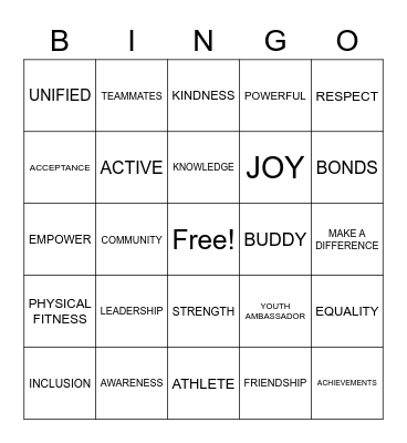 ACCEPTANCE BINGO Card