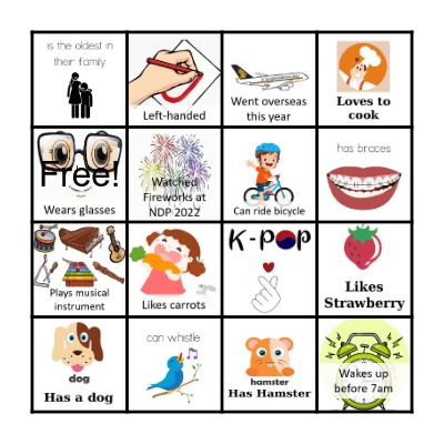 BINGO - Find someone who.... Bingo Card