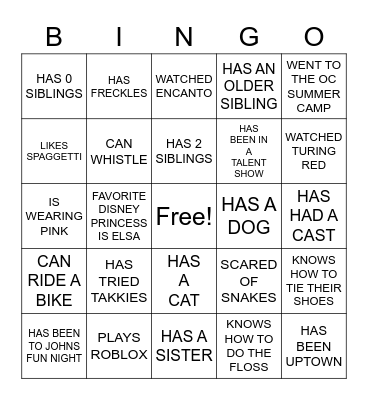 FIND SOMEONE WHO... Bingo Card