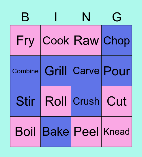 Vocabulary Bingo Card