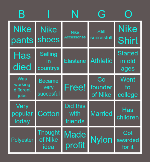 Bingo Card