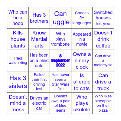 DSD CONNECT DAY Bingo Card