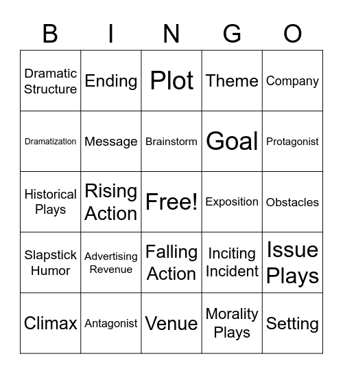 CHAPTER 1 VOCAB Bingo Card