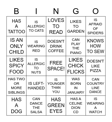 All Staff Meeting Ice Breaker BINGO Card