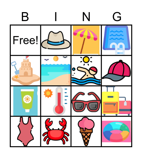 El verano Bingo Card