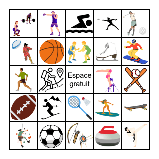 Les sports Bingo Card