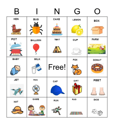 VOCABULARY Bingo Card