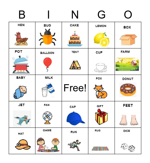 VOCABULARY Bingo Card