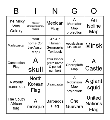 Mr. Laske's Room Bingo Card