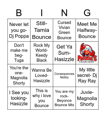 NEW ORLEANS BOUNCE Bingo Card