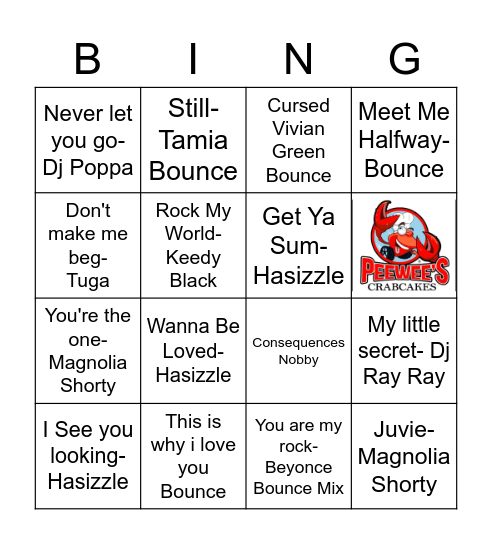 NEW ORLEANS BOUNCE Bingo Card