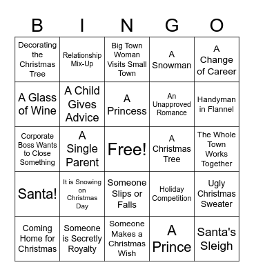 Christmas Movie Bingo! Bingo Card