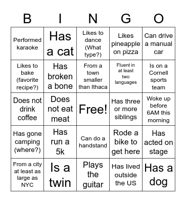 Get-to-Know-You Bingo Card