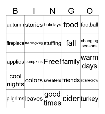 VOYAGERS - NOVEMBER 14, 2015 Bingo Card