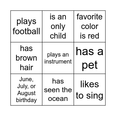 Bingo Card
