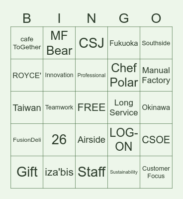 Staff Forum Bingo 2022 Bingo Card