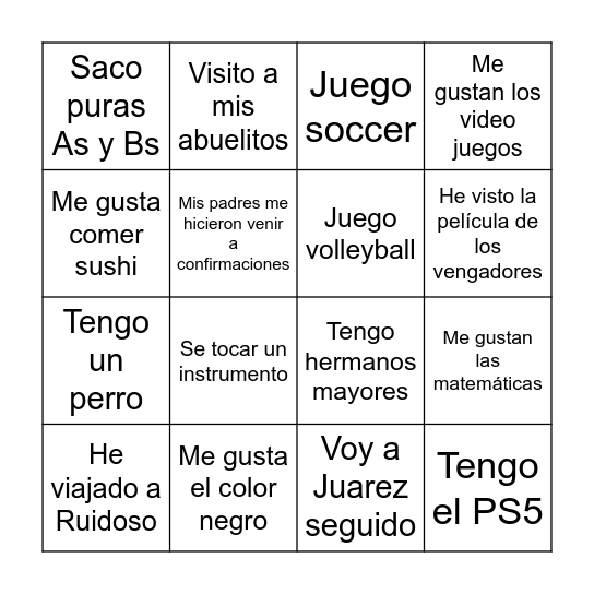 BINGO Card