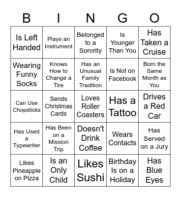 ICEBREAKER BINGO Card