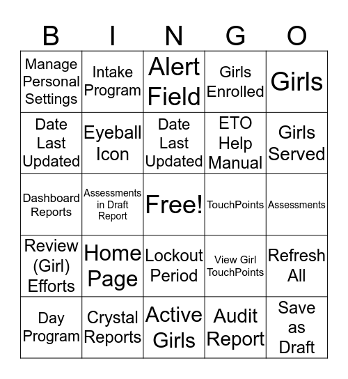 ETO BINGO Card