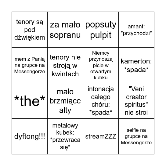 PNChM sierpień 22' Bingo Card